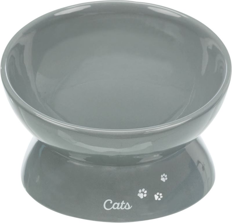 Katteskål Keramikk Ergonomisk XXL 0,35L Ø17cm Grå