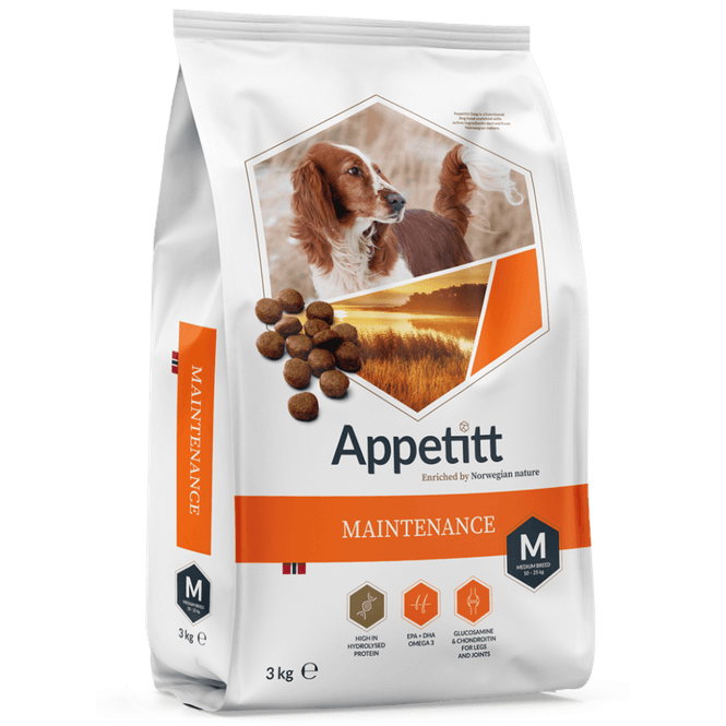 Hovedbilde Appetitt Hundefôr Maintenance Medium Breed 3 kg