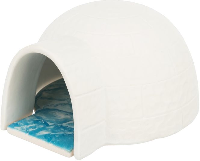 Hovedbilde Hamsterigloo i Keramikk Med Kjølematte 13x9x15 cm