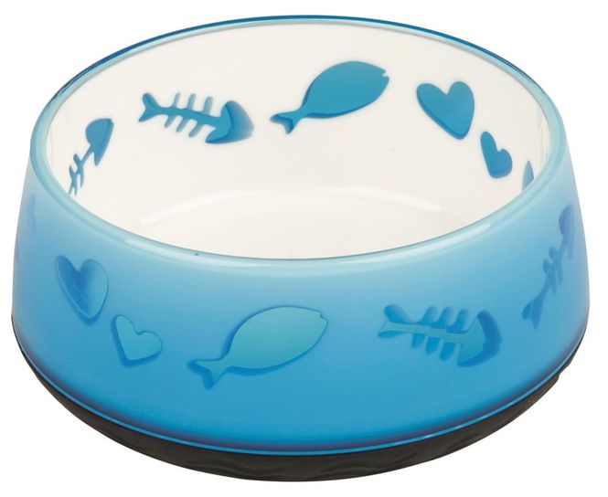 Hovedbilde Katteskål i Plast 0,3l ø12cm Lovely M/Fisk