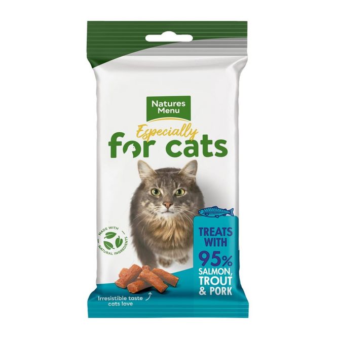 Hovedbilde NM Snacks Katt Laks og Ørret 60g 