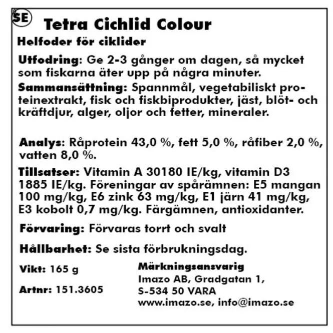 Hovedbilde Tetra Cichlid Colour 500 ml
