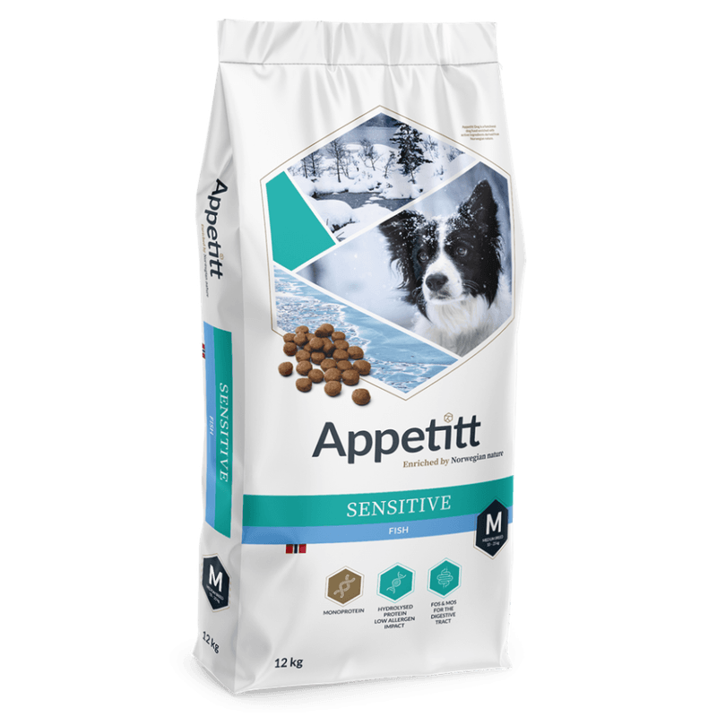 Appetitt Hundefôr Sensitive Fish Medium Breed 12 kg