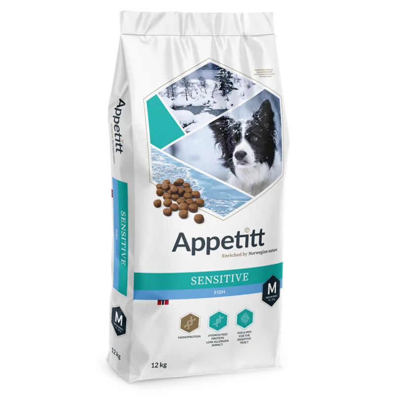 Appetitt Hundefôr Sensitive Fish Medium Breed 12 kg