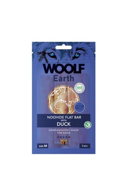 Hovedbilde WOOLF Tyggepinner Noohide M flat bar with duck 3 ...