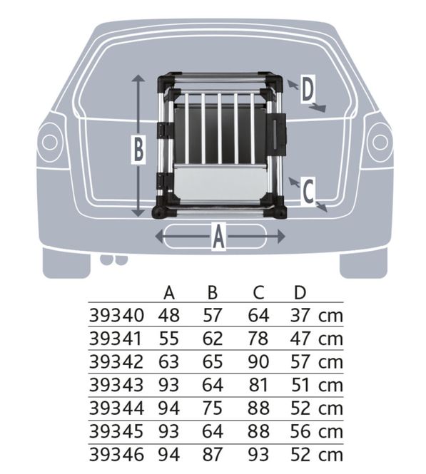 Hovedbilde Transportbur Aluminium Sølv/Grå S
