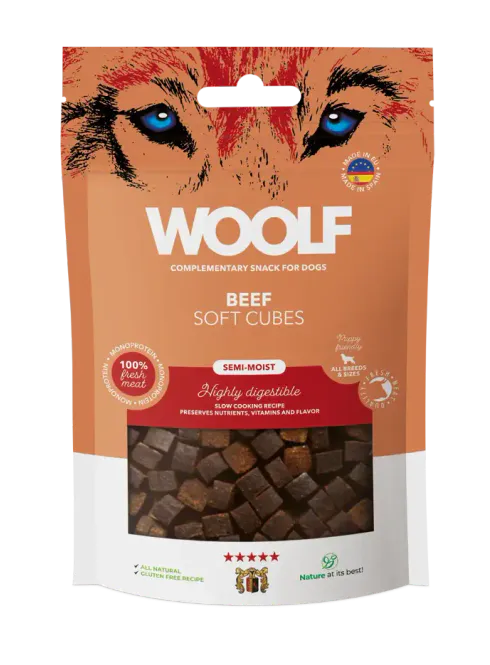 Hovedbilde Woolf Soft Cubes Biff 100g