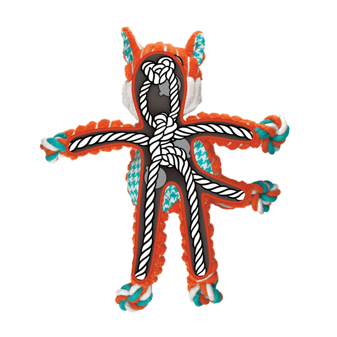 Hovedbilde Hundeleke KONG Floppy Knots Fox S/M