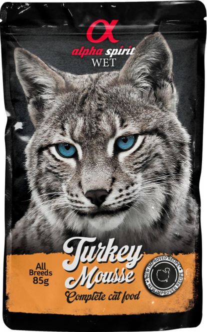 Hovedbilde Alpha Spirit Cat Pouch Mousse Kalkun 85g