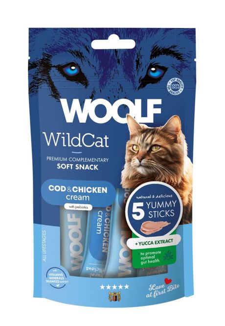 Hovedbilde WOOLF Wildcat Cream Cod & Chicken + Yucca Extract ...