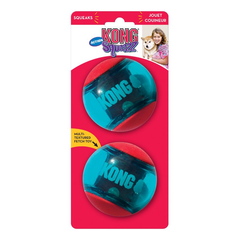 Hundeleke KONG Squeezz Action Ball Multipack