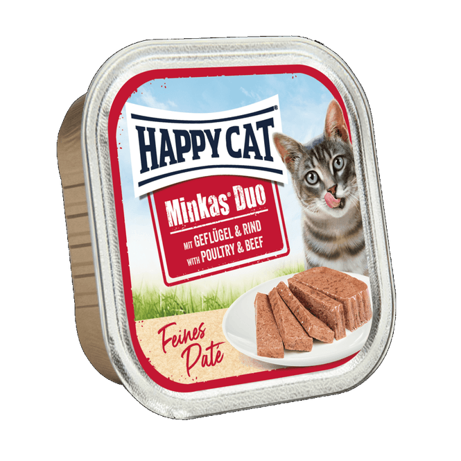 Hovedbilde Happy Cat Minkas Duo Menu Fugl & Okse 100g