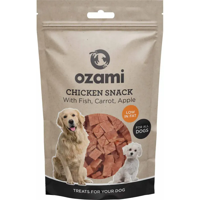 Chicken Snack With Fish, Carrot And Apple 100gr Ozami