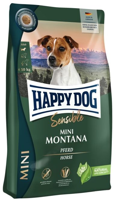 Hovedbilde Happy Dog Sensible Mini Montana 800g M/Hest