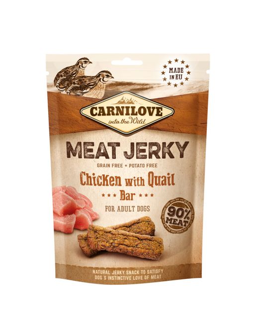 Hovedbilde Carnilove Jerky Chicken with Quail Bar 100 g